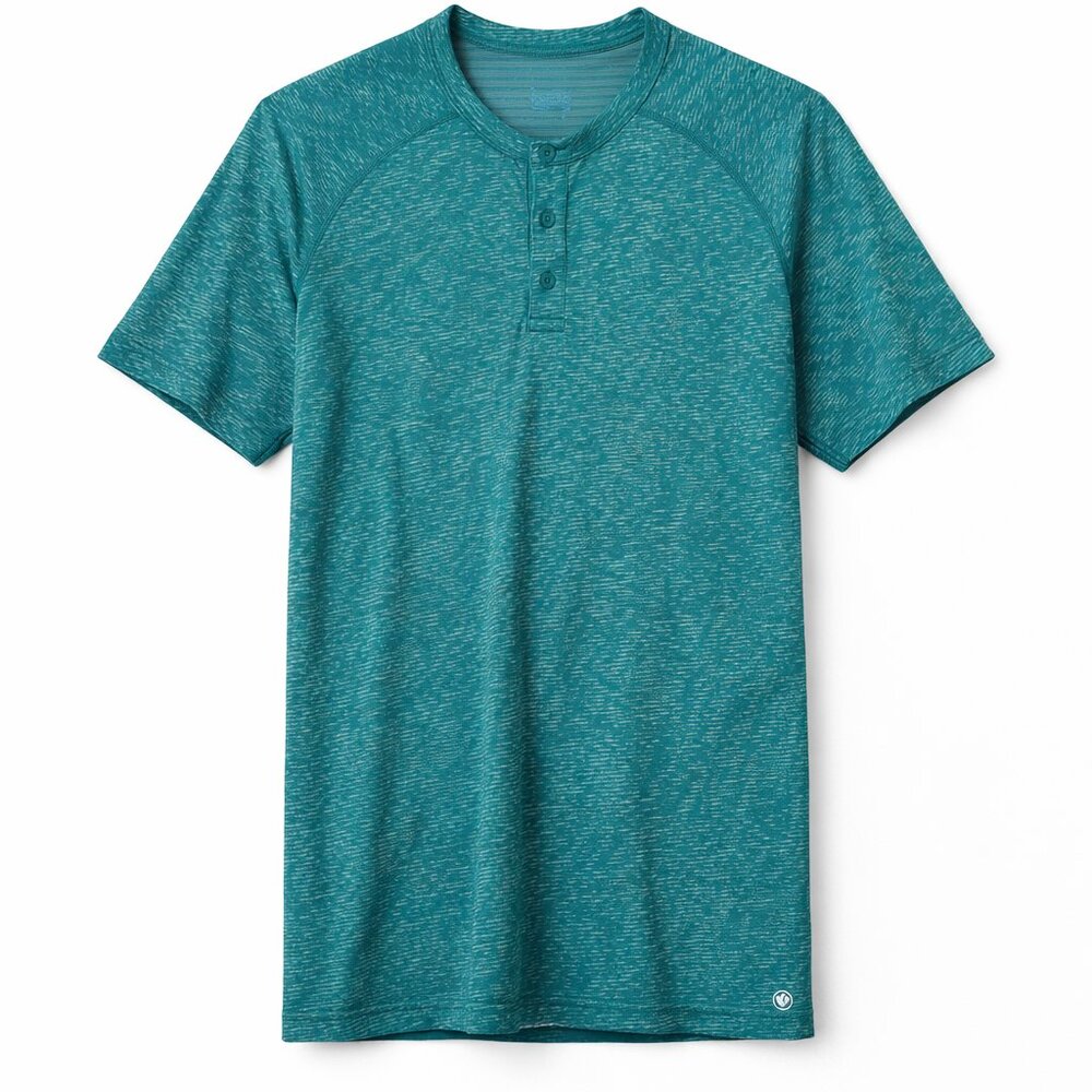 Lululemon Mens Teal Performance Henley Shirt Medium